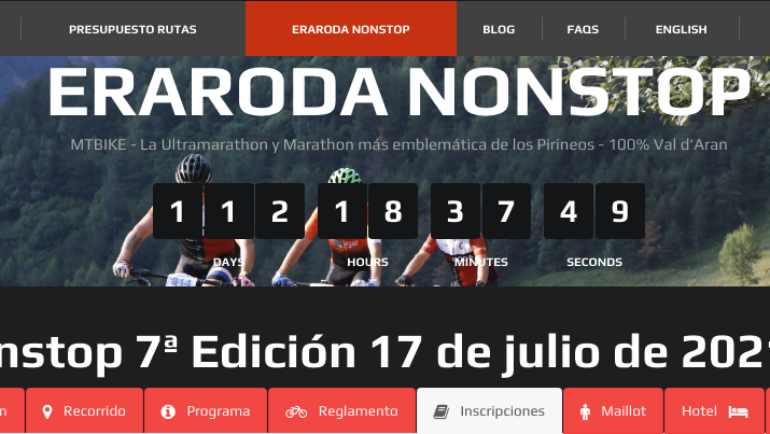 2ª Tramo Inscripciones – ERA RODA NONSTOP 16 al 17 Julio